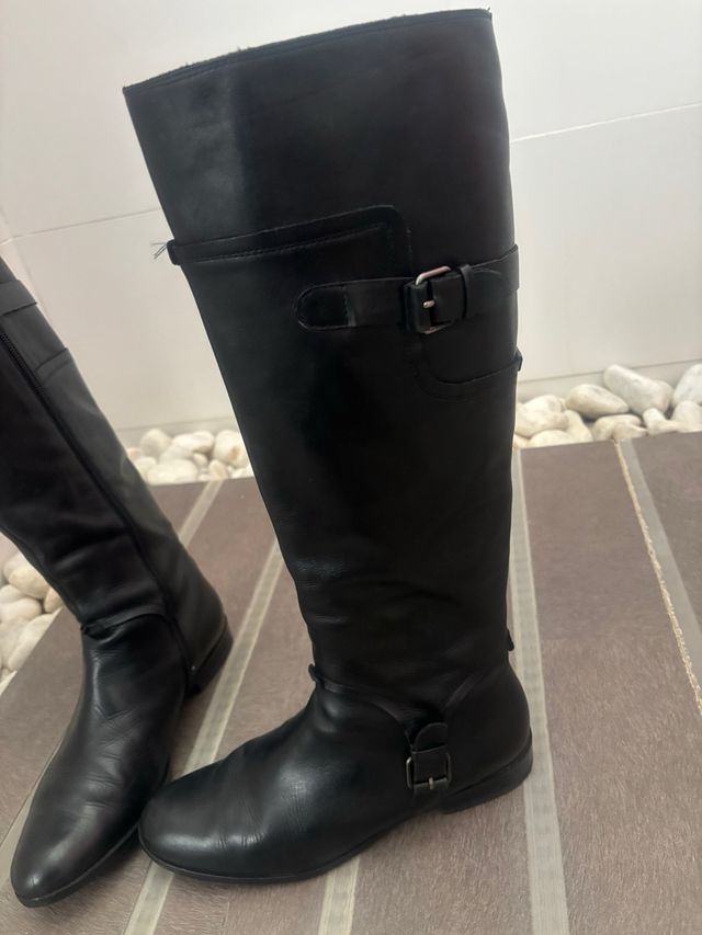 Botas altas piel negras talla 37