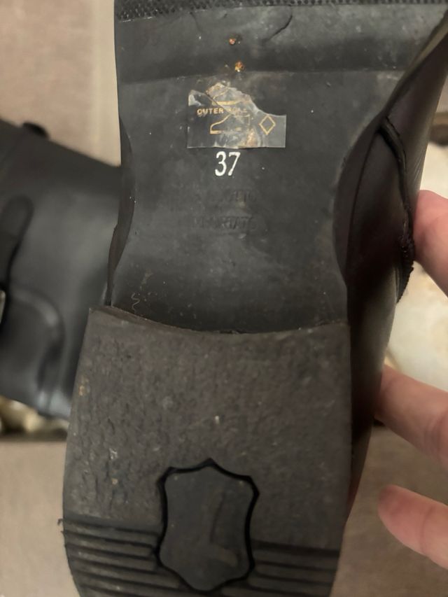 Botas altas piel negras talla 37