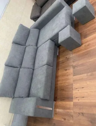 Sofá modular tela beige/gris