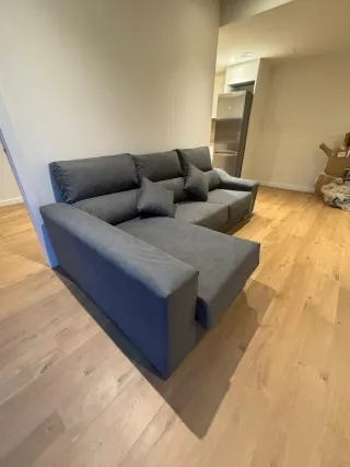 Sofá modular tela beige/gris