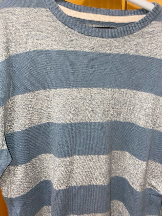 Jersey rayas hombre Primark azul y gris