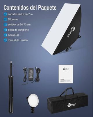 Trípode y foco de grabación Ombar