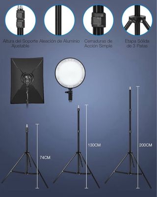 Trípode y foco de grabación Ombar
