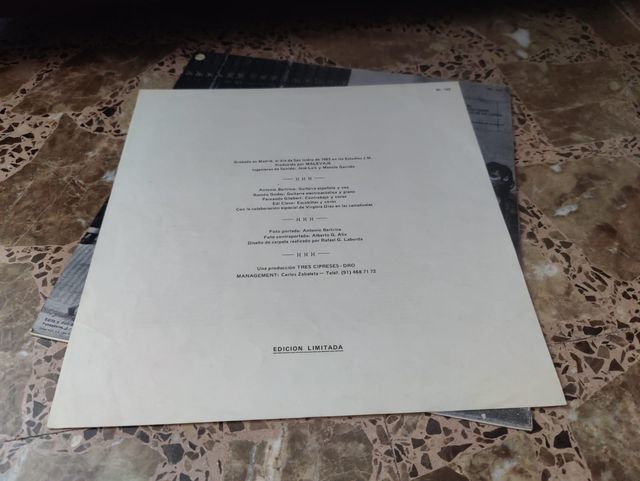 Vinilo Tangos Antonio Bartrina y Malevaje