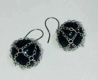 Pendientes Plata y Blue Sand