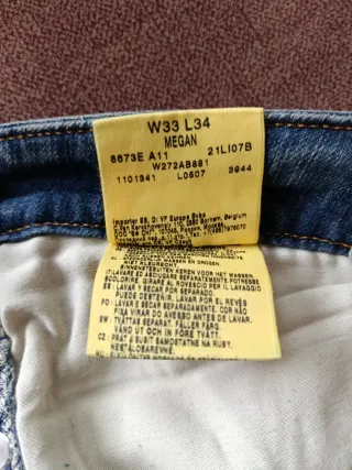 Jeans Wrangler Azules talla W33 L34 42