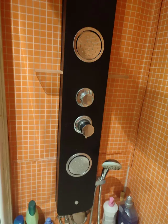 Panel Ducha Hidromasaje Negro