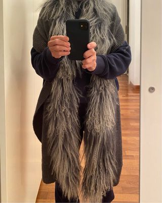 Scialle mantella Patrizia Pepe grigio