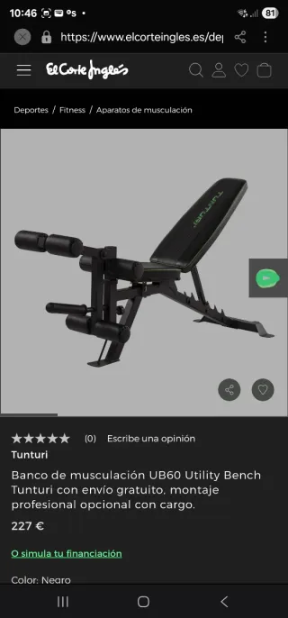 Tunturi SM80 Multipower Deluxe + banco UB60