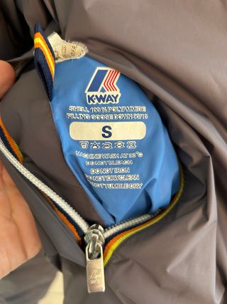 Giacca Bomber K-Way double face blu/grigio