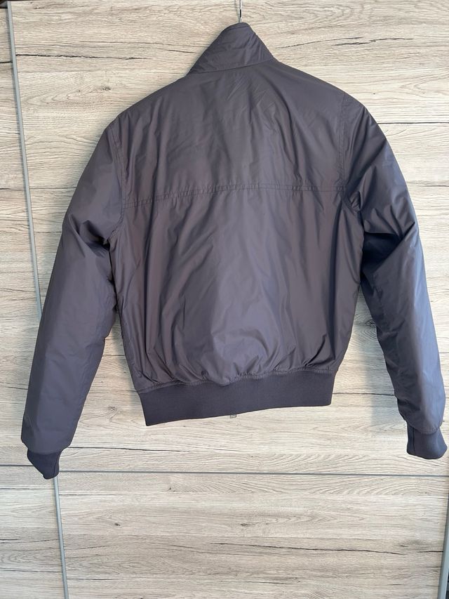 Giacca Bomber K-Way double face blu/grigio