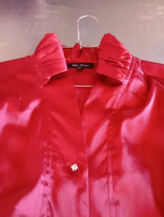 2 Camisas Raso Fiesta Burdeos y Lila