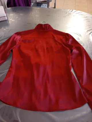 2 Camisas Raso Fiesta Burdeos y Lila