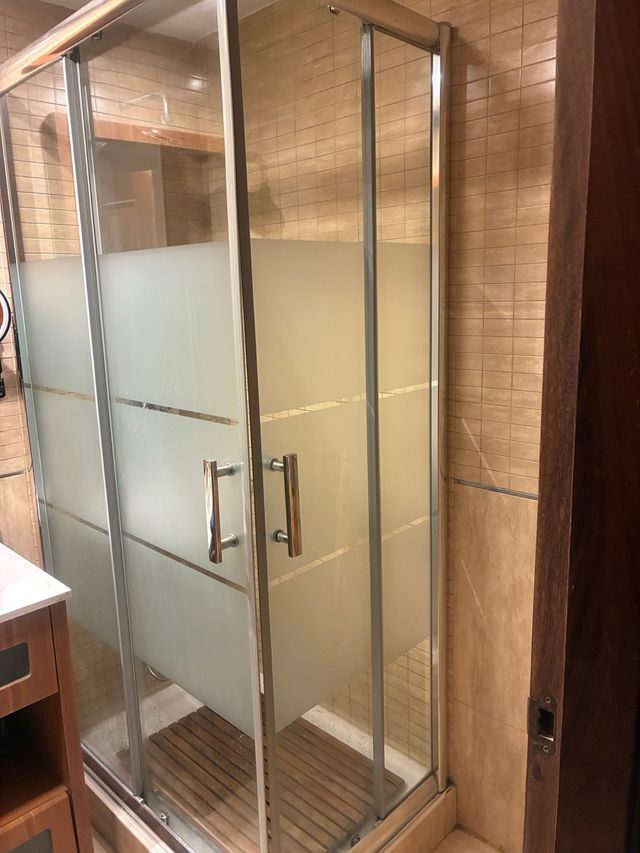 Mampara de ducha 1m x 70 cm de ancho 1,80 de alto