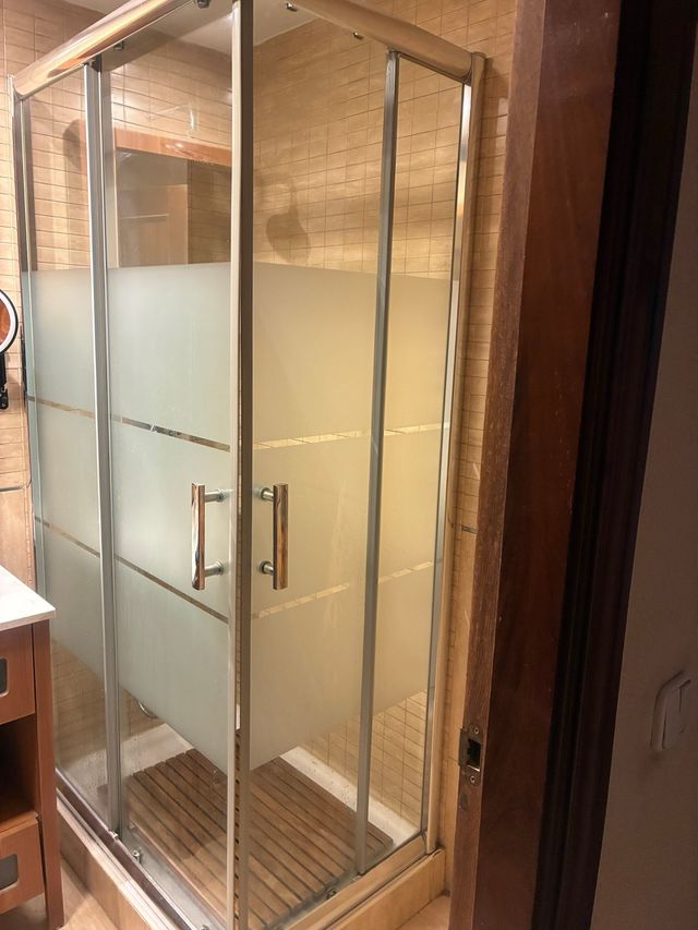 Mampara de ducha 1m x 70 cm de ancho 1,80 de alto