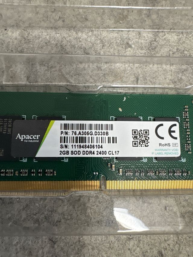 2x 2 Módulos Memoria RAM DDR4 Apacer 4GB