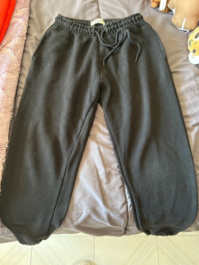 Pantalones de chándal negros con puño