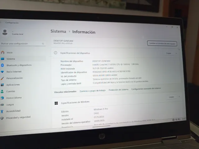Portátil HP Pavilion x360 Convertible 16GB