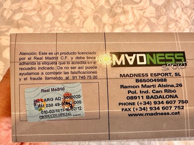 Pijama Real Madrid XXL