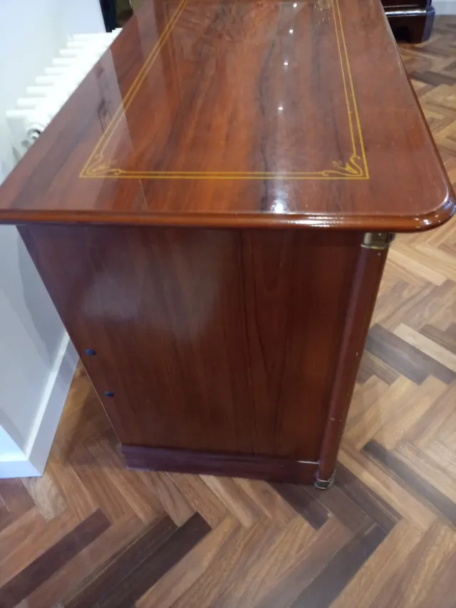 Mesa de estudio madera noble
