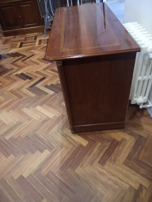 Mesa de estudio madera noble