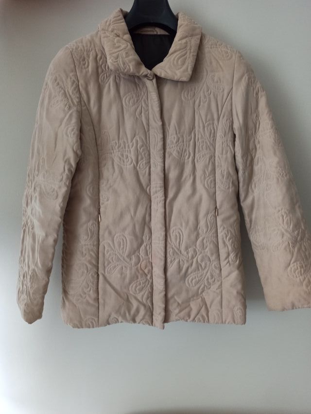Cazadora acolchada beige mujer talla 40