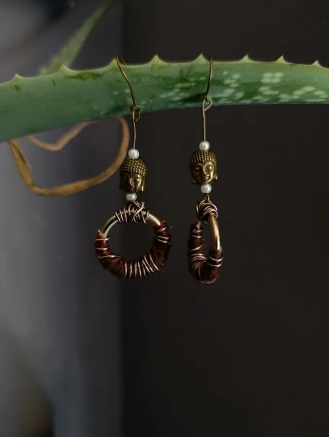 Pendientes hechos a mano étnicos