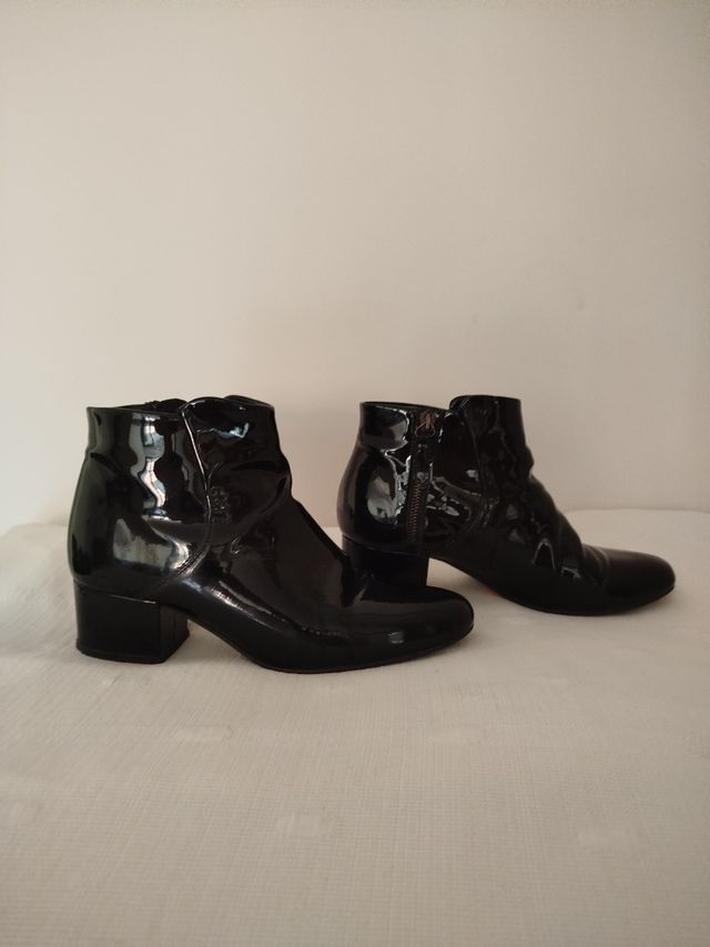 Botines acharolados de Cortefiel, talla 38