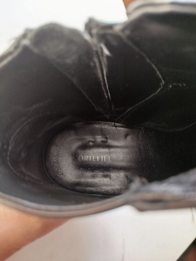 Botines acharolados de Cortefiel, talla 38