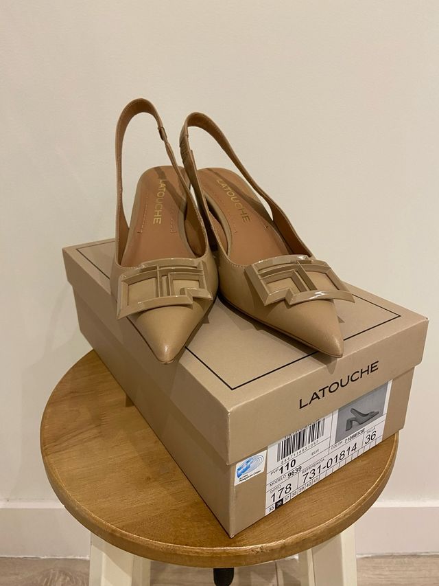 Zapatos slingback Latouche beige talla 36