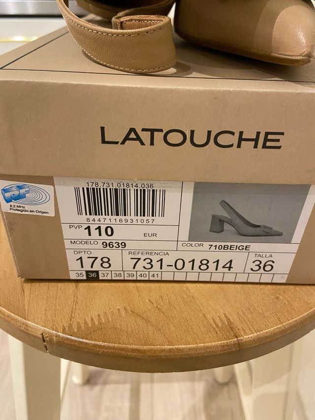 Zapatos slingback Latouche beige talla 36