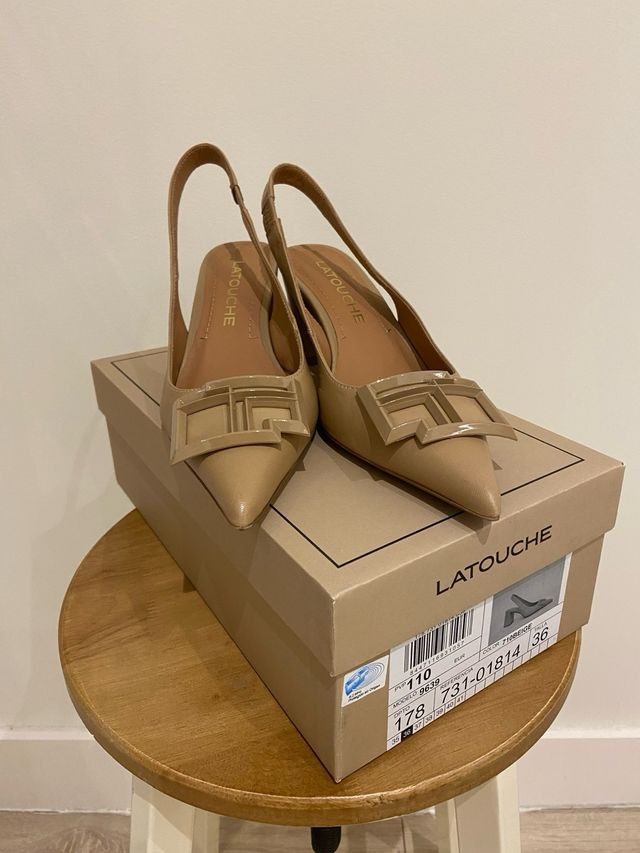 Zapatos slingback Latouche beige talla 36
