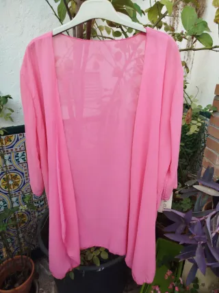 Kimono Rosa Transparente