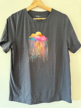 Camiseta SHEIN Mujer Talla M Estampado Nube