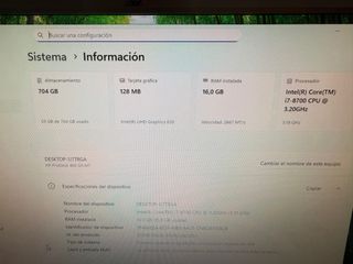 HP Prodesk 400 G5 CORE-i7 8700 16GB 256GB+500GB