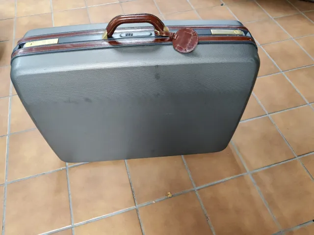 Maleta Samsonite Gris y Marrón