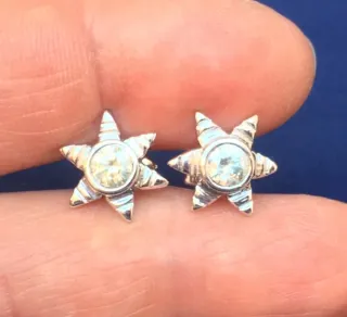 Pendientes Moissanitas Diseño Estrella