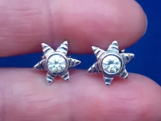 Pendientes Moissanitas Diseño Estrella