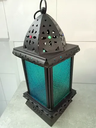 Lanterna Marocchina Vetro e Metallo