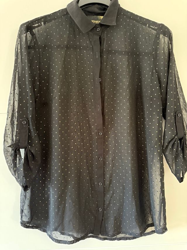 Camisa Stradivarius Transparente Lunares