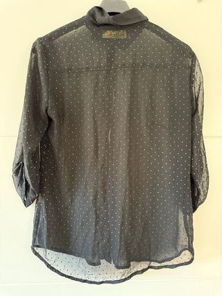 Camisa Stradivarius Transparente Lunares