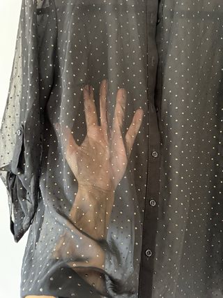 Camisa Stradivarius Transparente Lunares