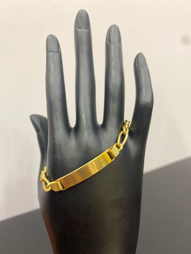 Pulsera esclava oro 18k para grabar