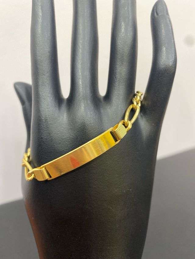 Pulsera esclava oro 18k para grabar