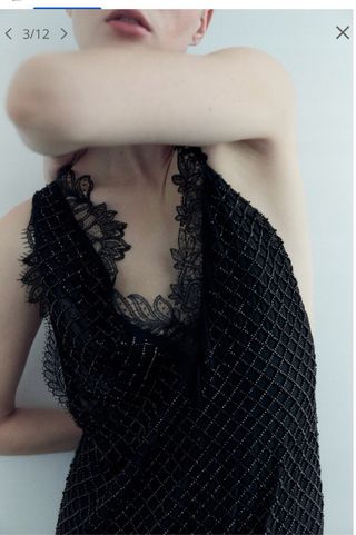 Vestido fiesta Zara Negro Talla S