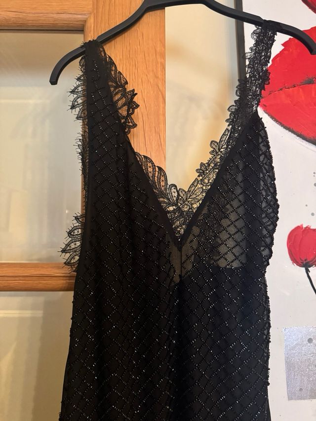 Vestido fiesta Zara Negro Talla S