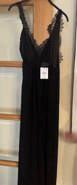 Vestido fiesta Zara Negro Talla S
