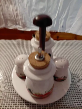 Set Oliera Ceramica Ciliegie