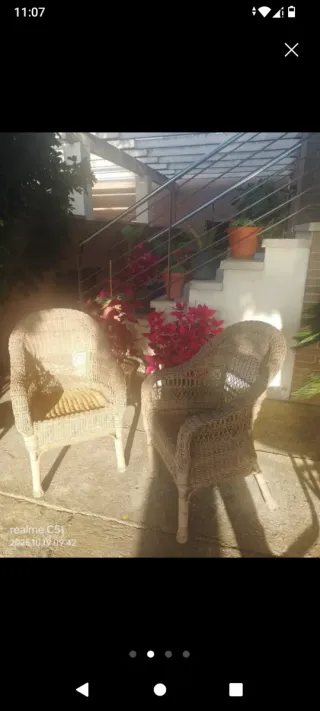 Sillas de mimbre (2 unidades)