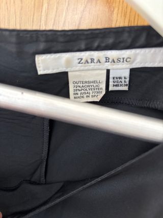 Vestido Negro Zara Talla L